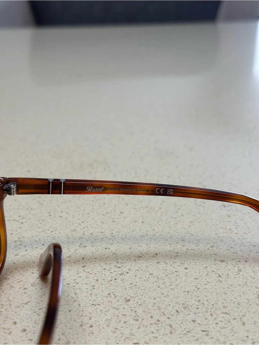 Persol Brown Tortoiseshell Frame Sunglasses with Gray Lenses